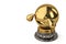 Emoticon with tears gold trophy.3D illustration.