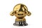 Emoticon with tears gold trophy.3D illustration.