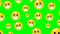 Emoticons emoji with face masks sick disease illness suffer animation green screen