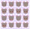 Emoticons, emoji, smiley set, colorful Sweet Kitty Little cute kawaii anime cartoon cat kitten girl different emotions mascot stic