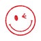 Emoticons , face stamp icon / wink , smile