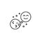 Emoticons friendship heart icon. Element of friendship icon