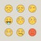 Emoticons sad crying winks cash angry shy mouth to lock. Funny stickers