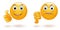 Emoticons set demonstrating opposing emotions