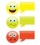 Emoticons with speech bubbles