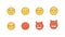 Emoticons stickers set serious angry demon. Animated Emoticons. Alpha channel