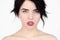 Emotion face confident woman fashion