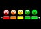 Emotion feedback scale on black background