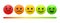 Emotion feedback scale. Vector.