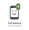 Emotion phone charging, full, honest, wireless illustration Icon.