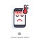 Emotion phone disease, thermometer, problems, glitches, virus, firmware, os illustration Icon.