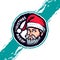 Emotional Chrismas Santa Head Fantasy Mascot