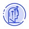 Emotional, Growth, Human, Intelligence, Mind Blue Dotted Line Line Icon