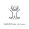 emotional human linear icon. Modern outline emotional human logo