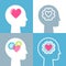 Emotional Intelligence, Feeling and Mental Health Concept Vector Illustrations Set