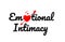 emotional intimacy word text typography design logo icon