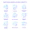 Emotional manipulations blue gradient concept icons set