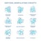 Emotional manipulations turquoise concept icons set