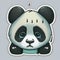 Emotional Panda Warriors: Contour Cartoon Sticker Pack featuring Big-Eyed Happy and Crying Pandas in Fight