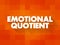 Emotional Quotient is the ability to understand, use, and manage your own emotions in positive ways to relieve stress, text