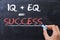 Emotional quotient EQ plus intelligence quotient IQ - Success formula