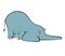 Emotional sticker with cute elefant. Kawaii style. Cartoon emoji sticker with tired elefant. Vector illustration.