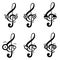 Emotional treble clefs