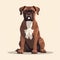 Emotionally Charged Boxer Dog Illustration With Meticulous Detailing