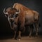 Emotionally Charged Portrait Of A Bison In A Studio Setting