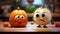Emotionally Charged Pumpkin Friends Talking In Pixar Style