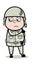 Emotionally Crying - Cute Army Man Cartoon Soldier Vector Illustration