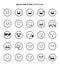 Emotions, bold line icons