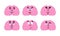 Emotions brain. Set emoji avatar brains. Good and evil mind. Dis