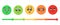 Emotions faces from happy to angry. Mood indicator scale, customer satisfaction meter. Emoticons for UI design