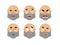 Emotions man. Set emoji avatar people. Good and evil citizen wit