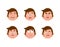 Emotions man set. expressions avatar people collection. Good and