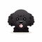 Emotive Color Cartoon Vector Illustration Of A Black Poodle