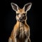 Emotive Kangaroo Portrait On Isolated Background