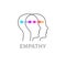 Empathy concept. Psychology icon. Therapy symbol