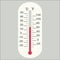 emperature gauge in flat design fahrenheit celsius