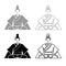 Emperor of China iconset grey black color Illustration