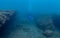 Emperor Claudioâ€™s Ninfeum. underwater, archeology.