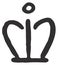 Emperor crown in ink stroke style. Monarchy symbol