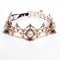 Emperor-inspired Gold Plated Diamond And Pearl Crown Choker