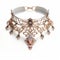 Emperor-inspired Ornate Choker In White And Rose Gold