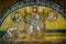 Emperor Leo VI kneeling in front of Christ