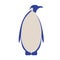 Emperor penguin flat illustration on white