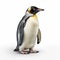 Emperor Penguin On White Background - Photorealistic Rendering
