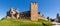 Emplar Castle and city street. Ponferrada