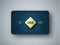Emplate of a premium gift card with a gold diamond on a blue